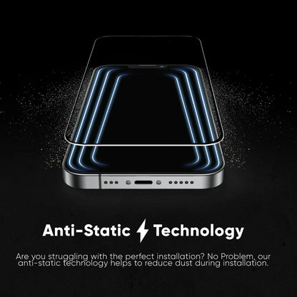 Beschermfolie Anank 5X Versterkt Onzichtbaar voor Apple iPhone 17, Gehard Glas, Volledige Lijm, 3D, Zwart