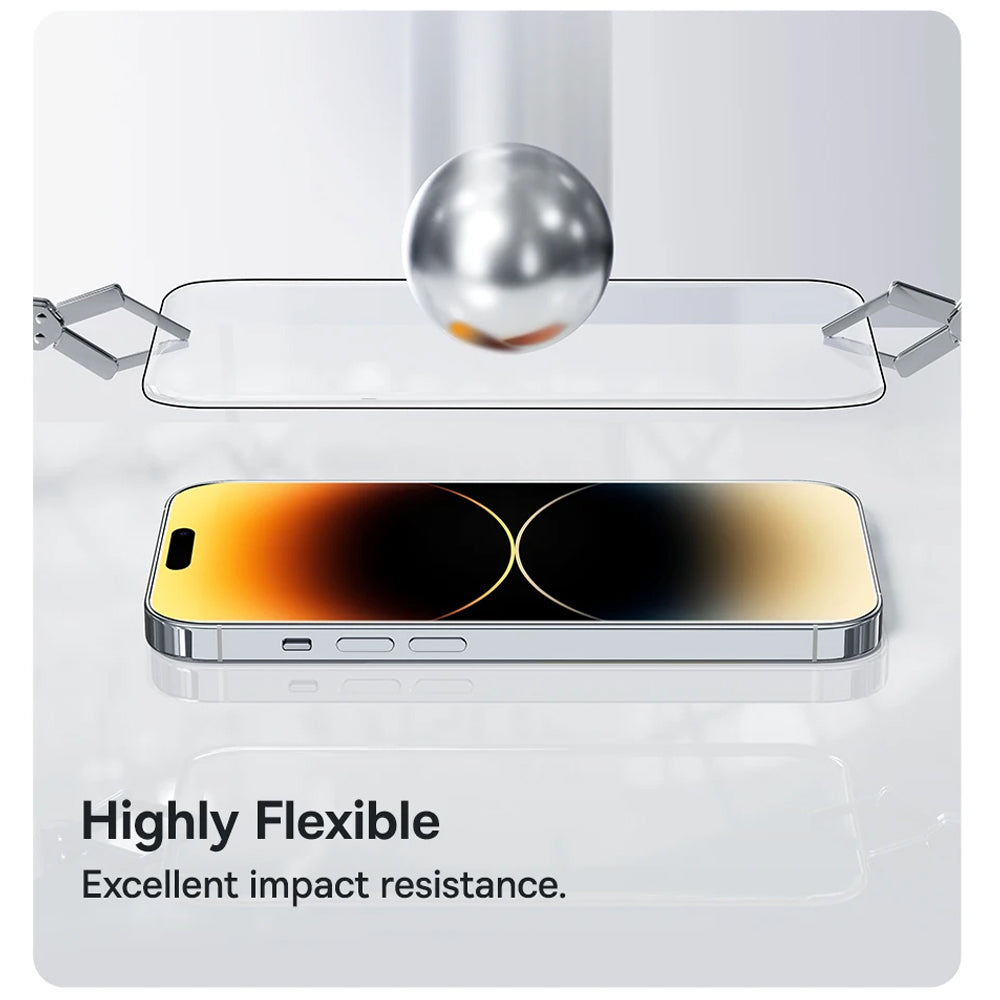 Schutzfolie Anank 5X Verstärkt für Apple iPhone 17, Gehärtetes Glas, Vollkleber, 2.5D, Schwarz
