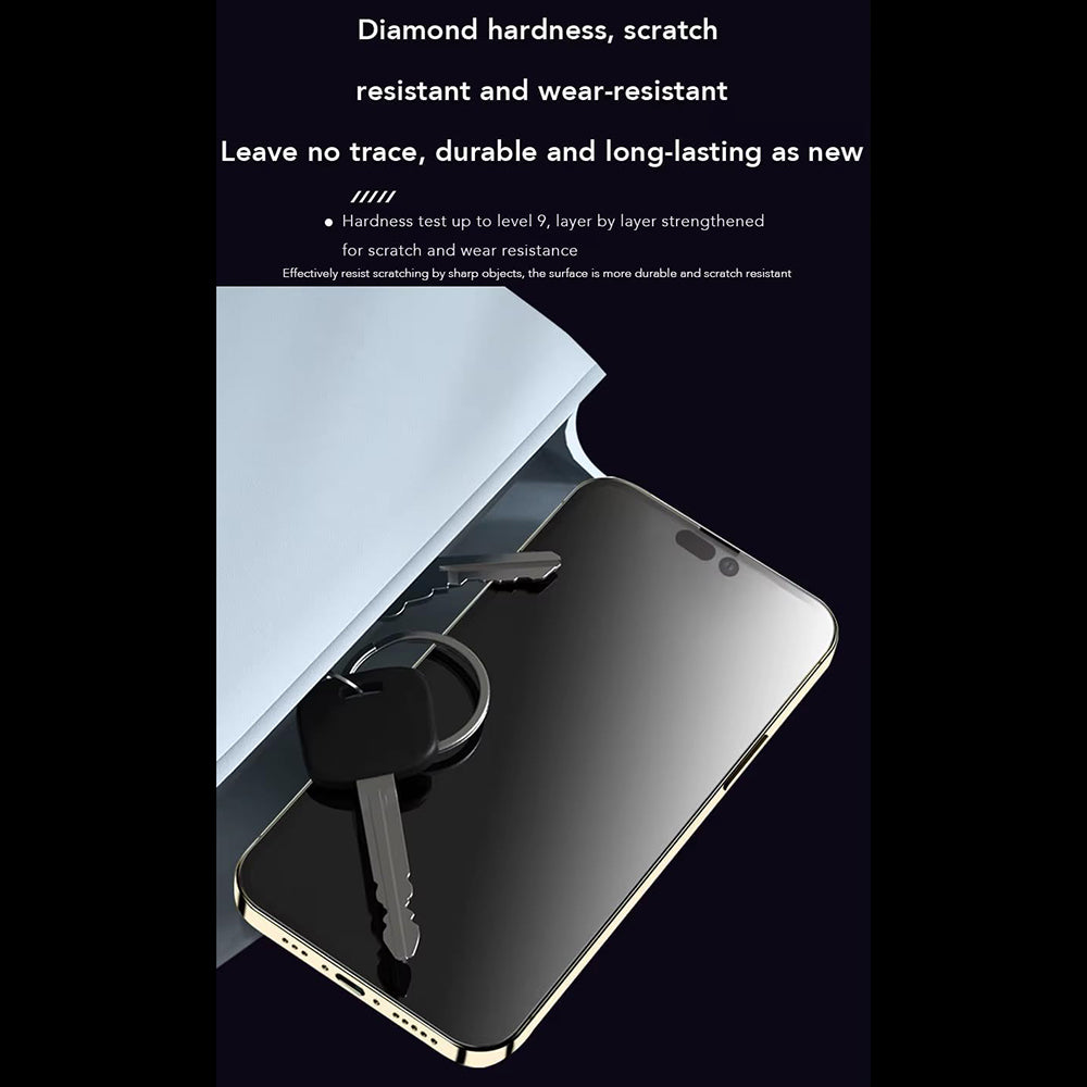 Anank Anti-Fingerprint Screen Protector voor Apple iPhone 14 Pro Max, Gehard Glas, Volledige Lijm, 2.5D, Zwart