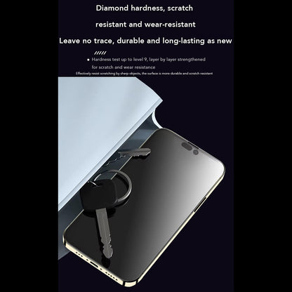 Film de protection d'écran Anank Anti-empreintes pour Apple iPhone 15 Pro, Verre trempé, Collage intégral, 2.5D, Noir