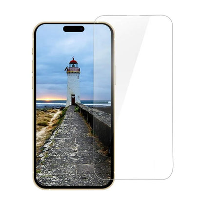 Film de protection d'écran Anank pour Apple iPhone 15 Pro, Verre trempé, Collage complet, 3D, Lot de 10 pièces
