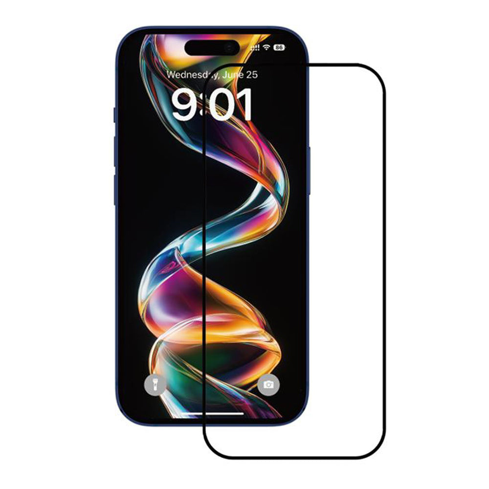 Anank Displayschutzfolie für Apple iPhone 15, gehärtetes Glas, Full Glue, 2.5D, 10 Stück Set, Schwarz