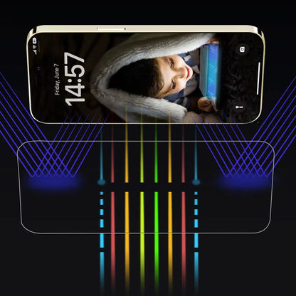 Anti Blue Light Screen Protector Folie Anank voor Apple iPhone 14 Pro, Gehard Glas, Full Glue, 2.5D, Zwart