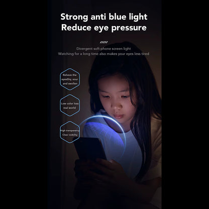 Anti Blue Light Screen Protector Folie Anank voor Apple iPhone 14 Pro, Gehard Glas, Full Glue, 2.5D, Zwart