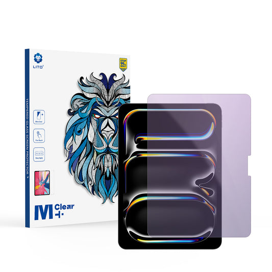 Anti Blue Light Lito Classic schermbeschermfolie voor Apple iPad Pro 11 (2024), gehard glas, full glue, 2.5D