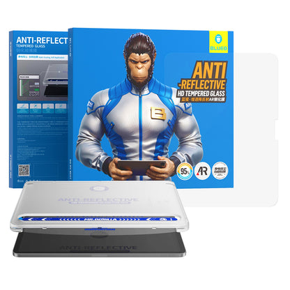 Blueo Anti-Reflecterende HD Applicator Pro Screen Protector Film voor Apple iPad Pro 12.9 (2022), Gehard Glas, Volledige Lijm