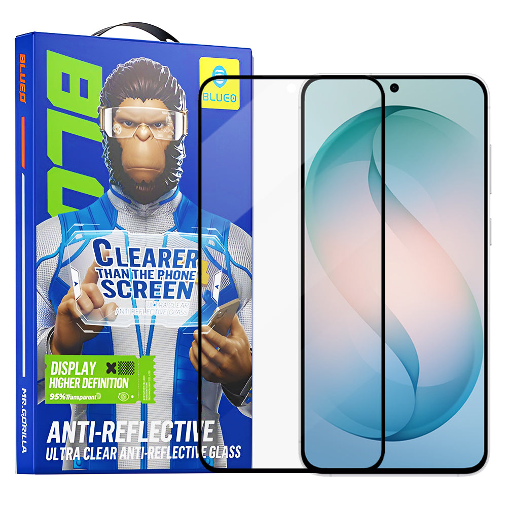 Schutzfolie Blueo Anti-Reflective HD für Samsung Galaxy S26 Plus S947, Gehärtetes Glas, Vollverklebung, Schwarz
