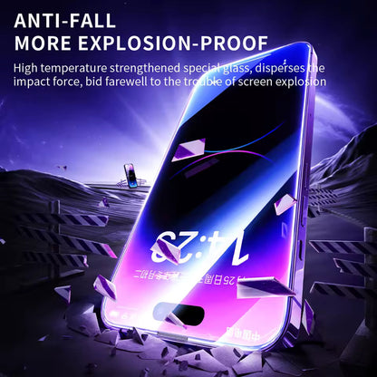 Film de protection d'écran Blueo Anti-Statique HD pour Apple iPhone 12 Pro Max, Verre Trempé, Collage Complet, Noir