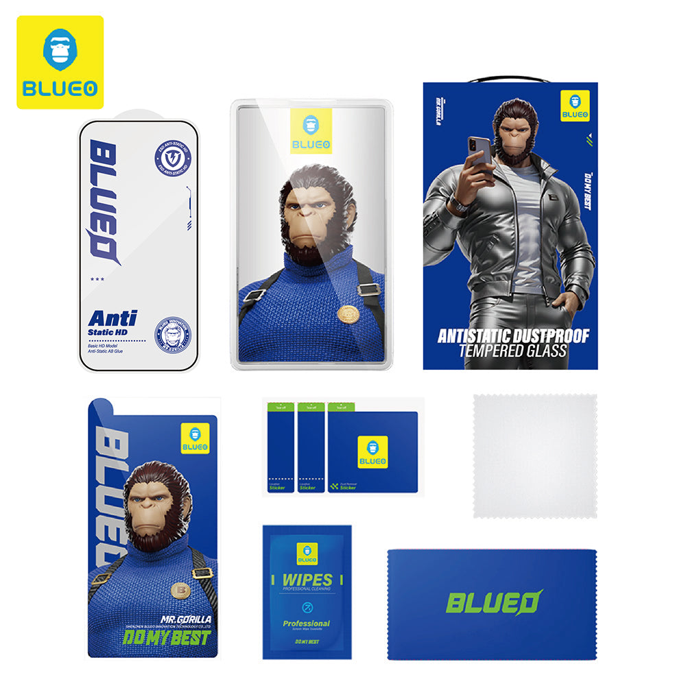 Beschermfolie Blueo Anti-Static HD voor Samsung Galaxy S26 Plus S947, Gehard Glas, Volledige Lijm, Zwart