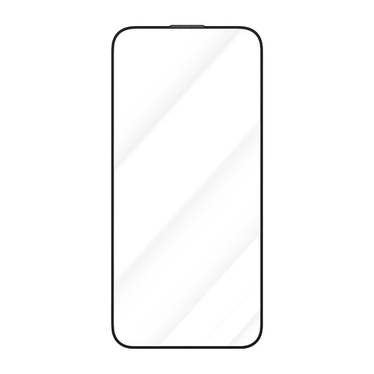 Blueo Crystal Anti-Kratz Schutzfolie für Apple iPhone 15 Pro, gehärtetes Glas, Vollkleber, Schwarz