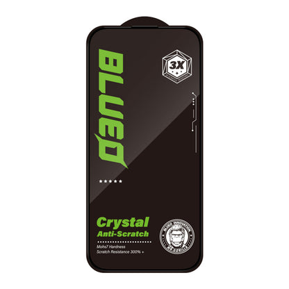 Blueo Crystal Anti-Kras Screen Protector Film voor Apple iPhone 16 Pro Max, Gehard Glas, Volledige Lijm, Zwart