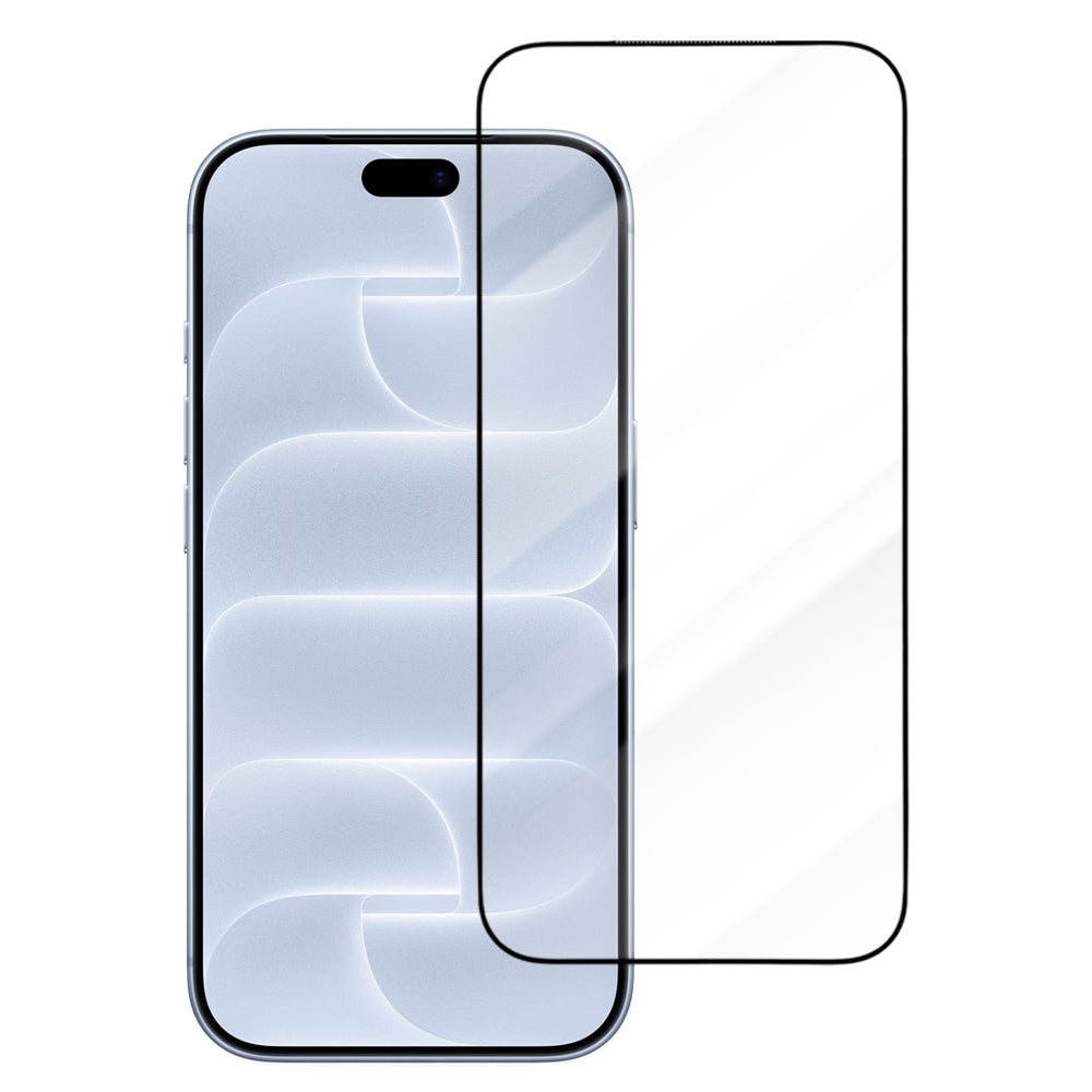 Protection d’écran Blueo Drop Resistant Applicator Pro pour Apple iPhone 18 Pro / 17 Pro / 17 / 16 Pro, verre trempé, adhésif intégral, noir