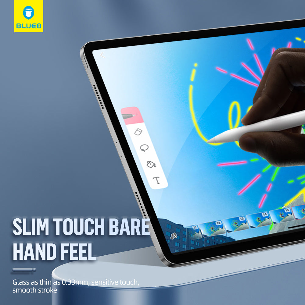 Blueo HD Applicator Pro schermbeschermfolie voor Apple iPad Pro 13 (2024), gehard glas, volledige lijm