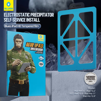 Blueo HD Applicator Pro schermbeschermfolie voor Apple iPad Pro 13 (2024), gehard glas, volledige lijm