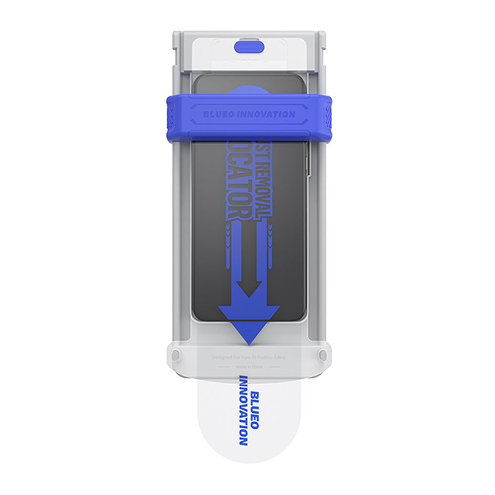 Film de protection d'écran Blueo HD Applicator Pro pour Apple iPhone 16 Pro, Verre trempé, Collage complet, 3D, Noir