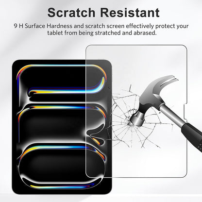 Blueo HD schermbeschermfolie voor Apple iPad Air 13 (2024), gehard glas, volledige lijm