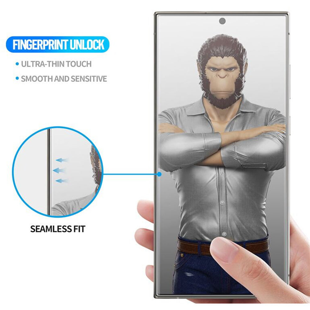 Blueo HD Displayschutzfolie für Apple iPhone 16 Pro, gehärtetes Glas, Full Glue, 3D, Schwarz