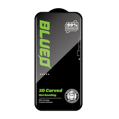 Blueo HD Displayschutzfolie für Apple iPhone 16 Pro, gehärtetes Glas, Full Glue, 3D, Schwarz