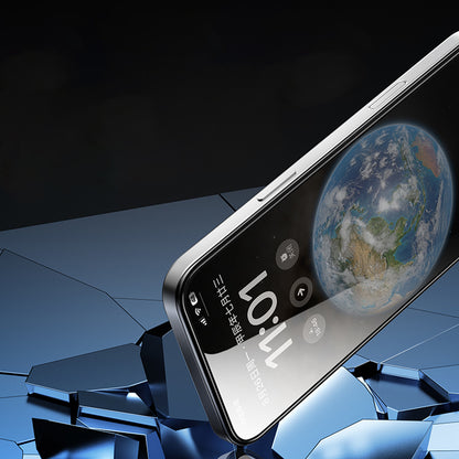 Blueo Silk HD Displayschutzfolie für Apple iPhone 16 Plus / 15 Plus, gehärtetes Glas, Full Glue, 5er-Set, 2,5D, Schwarz
