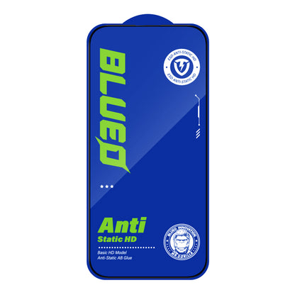 Blueo Silk HD Displayschutzfolie für Apple iPhone XR, gehärtetes Glas, Full Glue, 5er-Set, 2,5D, Schwarz