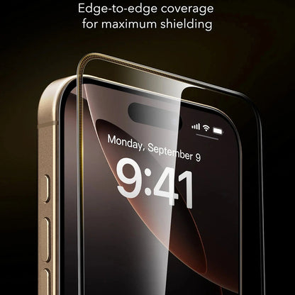 Schutzfolie ESR Corning UltraFit für Apple iPhone 17 / 16 Pro, Gehärtetes Glas, Vollkleber, Set 3 Stück