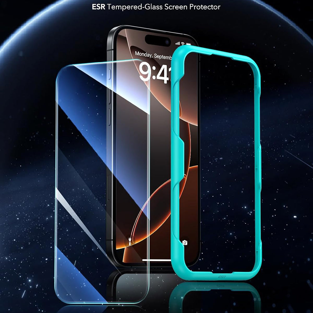 Beschermfolie ESR Scherm voor Apple iPhone 17 / 16 Pro, Gehard Glas, Volledige Lijm, Set van 3 stuks