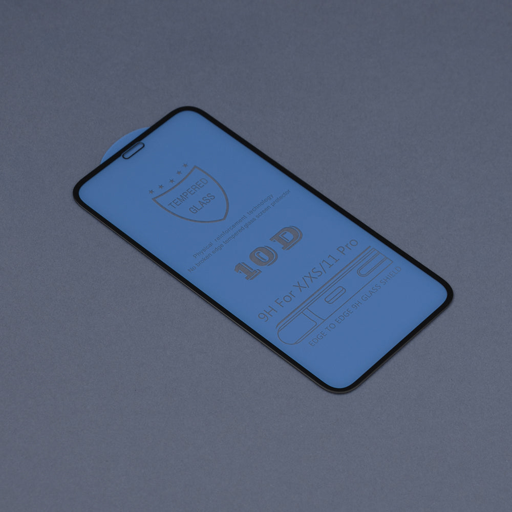 DUX DUCIS Displayschutzfolie für Apple iPhone 11 Pro / XS / X, gehärtetes Glas, Edge Glue, Schwarz