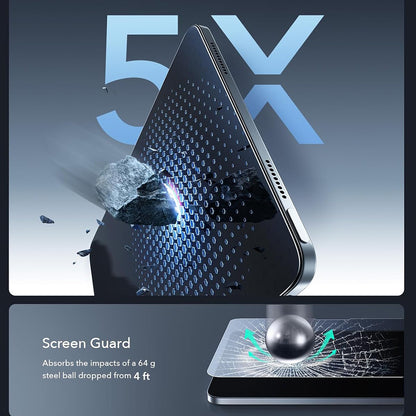 Schutzfolie ESR Armorite Paper Feel UltraFit für Apple iPad Air 11 (2026) / Air 11 (2025), Gehärtetes Glas, Vollverklebung, Set mit 2 Stück