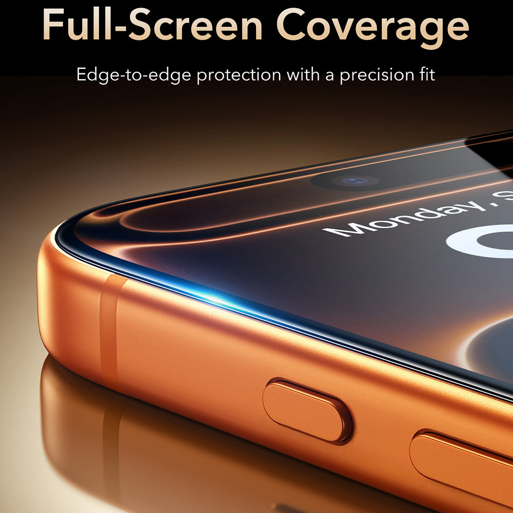ESR Armorite Pro UltraFit Screen Protector for Apple iPhone 18 Pro / 17 Pro, Tempered Glass, Full Glue, Black