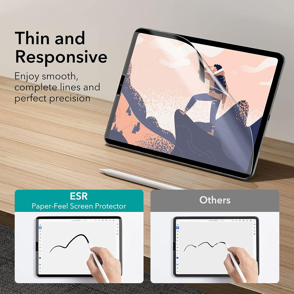 ESR Paper Feel Magnetic Screen Protector for Apple iPad Air 11 (2025) / Air 11 (2024), Plastic