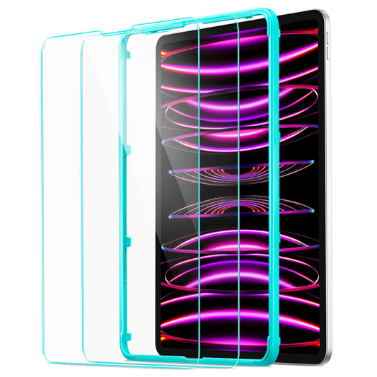 Schermbeveiligingsfolie ESR voor Apple iPad Pro 12.9 (2022) / Pro 12.9 (2021) / Pro 12.9 (2020), Gehard Glas, Volledige Lijm, Set van 2 stuks