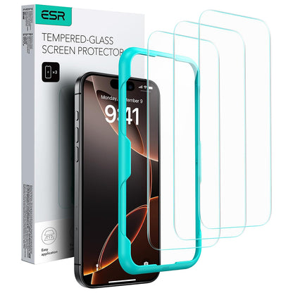 Film de protection Ecran ESR pour Apple iPhone 17 Air, Verre Trempé, Full Glue, Set de 3 pièces