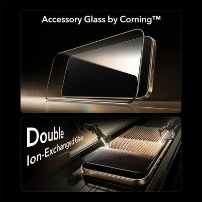 Displayschutzfolie ESR UltraFit Armorite Pro für Apple iPhone 17 Pro, Gehärtetes Glas, Vollverklebung, Schwarz