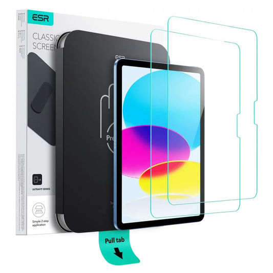 Beschermfolie ESR UltraFit voor Apple iPad (2025) / (2022), Gehard Glas, Volledige Lijm, Set van 2 Stuks
