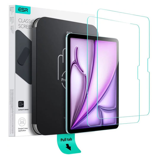 Beschermfolie ESR UltraFit voor Apple iPad Air 13 (2025) / Air 13 (2024), Gehard Glas, Volledige Lijm, Set van 2 Stuks