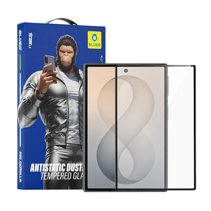 Blueo HD Außenschutzfolie für Samsung Galaxy Z Fold8 F976, gehärtetes Glas, Full Glue, 2.5D, Schwarz