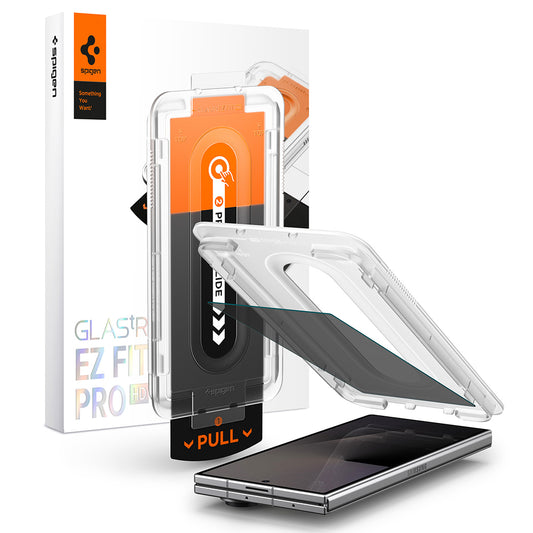 Film de protection écran extérieur Privacy Spigen GlastR EZ FIT Pro HD pour Samsung Galaxy Z Fold8 Ultra F976, Verre trempé, Collage intégral
