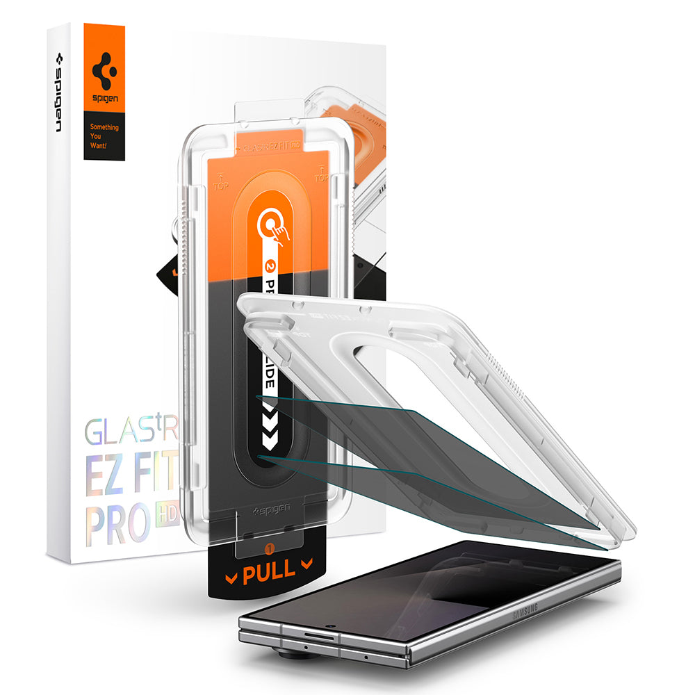 Außenschutzfolie Privacy Spigen GlastR EZ FIT Pro HD für Samsung Galaxy Z Fold8 Ultra F976, Gehärtetes Glas, 2 Stück Set