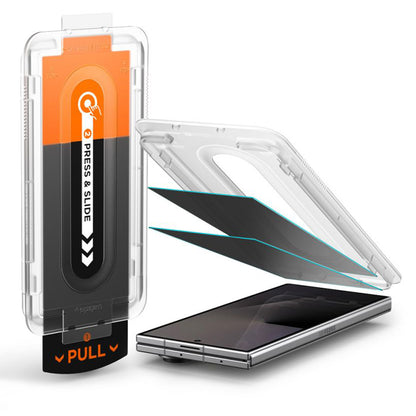 Außenschutzfolie Privacy Spigen GlastR EZ FIT Pro HD für Samsung Galaxy Z Fold8 Ultra F976, Gehärtetes Glas, 2 Stück Set