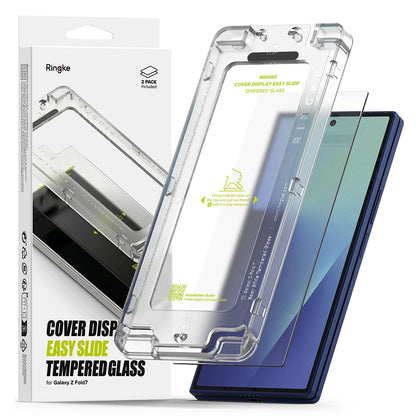Beschermfolie Buitenscherm Ringke Easy Slide voor Samsung Galaxy Z Fold7 F966, Gehard Glas, Volledige Lijm, Set van 2 stuks