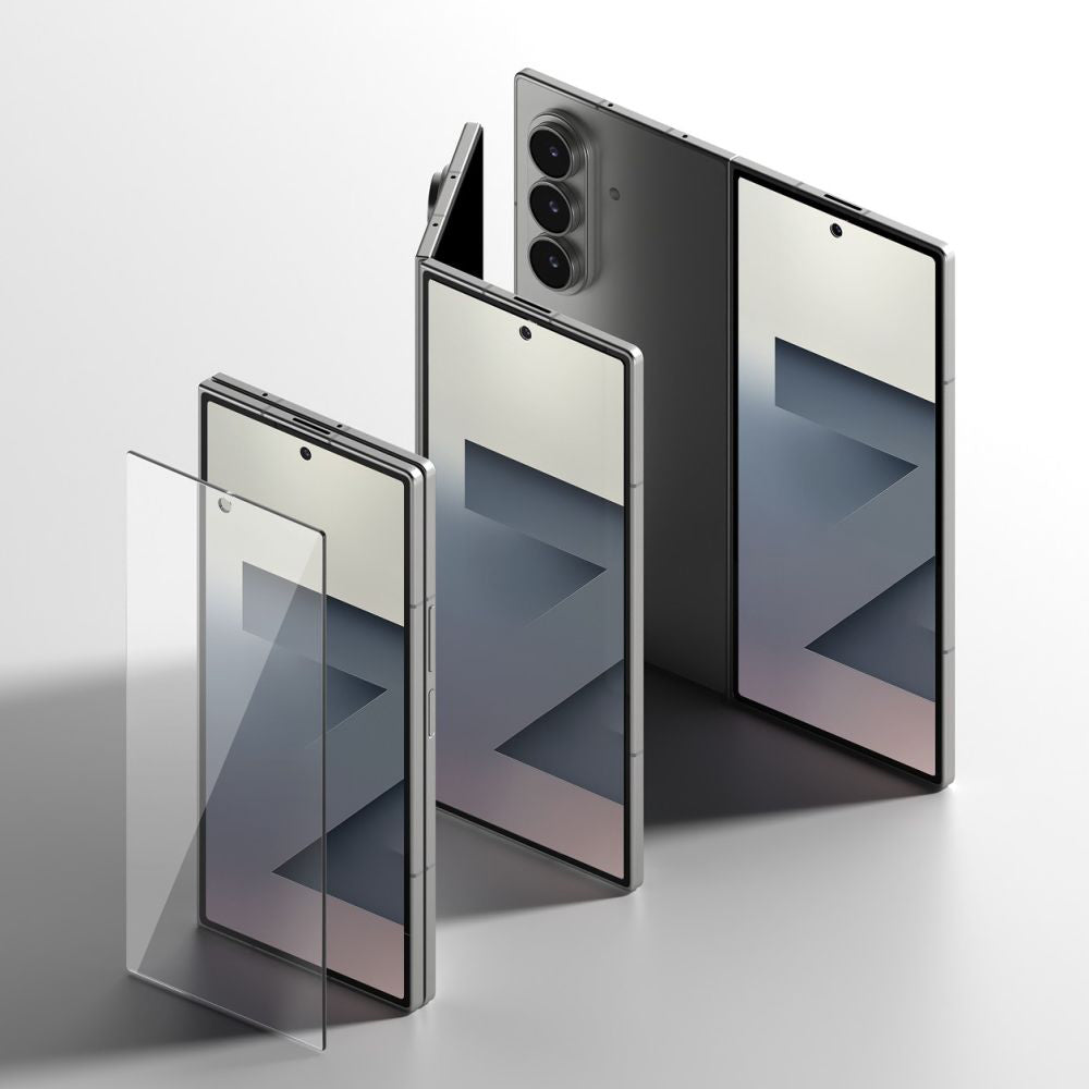 Beschermfolie Buitenscherm Ringke Easy Slide voor Samsung Galaxy Z Fold7 F966, Gehard Glas, Volledige Lijm, Set van 2 stuks