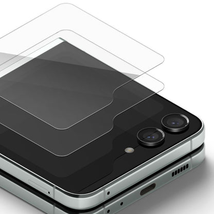 Beschermfolie Ringke Buitenscherm voor Samsung Galaxy Z Flip5 F731, Gehard Glas, Volledige Lijm, Set van 2 stuks