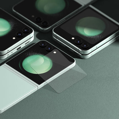 Beschermfolie Ringke Buitenscherm voor Samsung Galaxy Z Flip5 F731, Gehard Glas, Volledige Lijm, Set van 2 stuks