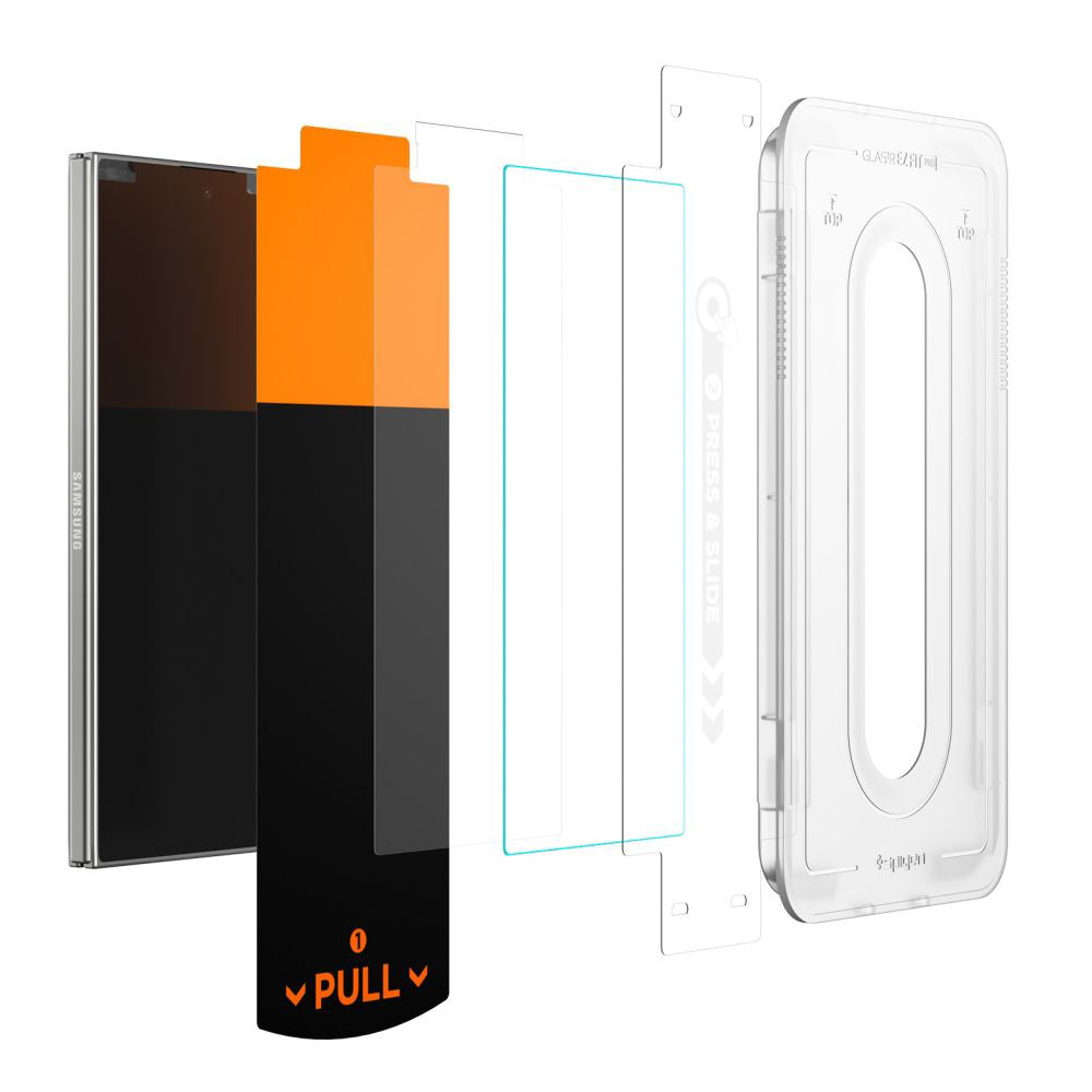 Spigen GlastR EZ FIT Pro HD Exterior Screen Protector for Samsung Galaxy Z Fold7 F966, Tempered Glass, Full Glue, Set of 2 pieces AGL09579