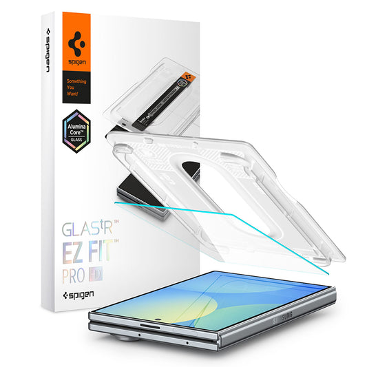 Außenschutzfolie Spigen GlastR EZ FIT Pro HD für Samsung Galaxy Z Fold8 F971, gehärtetes Glas, Full Glue AGL11942