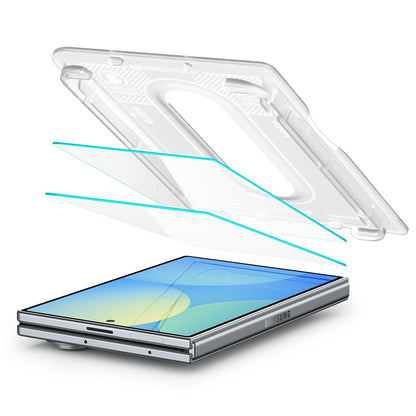 Spigen GlastR EZ FIT Pro HD Außenschutzfolie für Samsung Galaxy Z Fold8 F971, gehärtetes Glas, Vollkleber, 2er-Set AGL11943