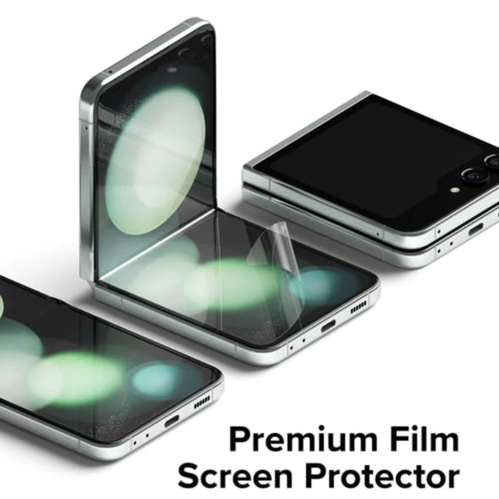 Beschermfolie Ringke Dual Easy voor Samsung Galaxy Z Flip5 F731, Plastic, Set van 2 stuks