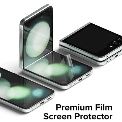 Beschermfolie Ringke Dual Easy voor Samsung Galaxy Z Flip5 F731, Plastic, Set van 2 stuks