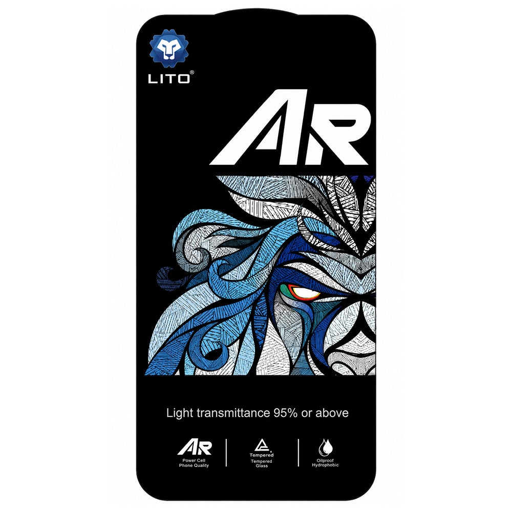 Lito AR SE schermbeschermfolie voor Apple iPhone 18 Pro Max / 17 Pro Max, gehard glas, volledige lijm, zwart