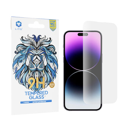 Lito Classic Displayschutzfolie für Apple iPhone 14 Pro Max, gehärtetes Glas, Full Glue, 2.5D